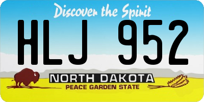 ND license plate HLJ952