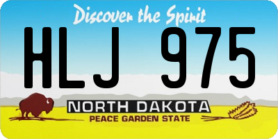 ND license plate HLJ975