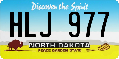ND license plate HLJ977