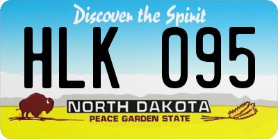 ND license plate HLK095