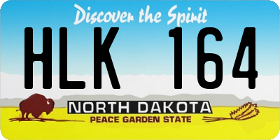 ND license plate HLK164