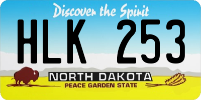 ND license plate HLK253
