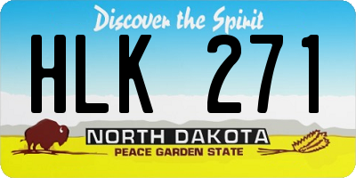 ND license plate HLK271