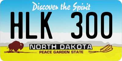 ND license plate HLK300