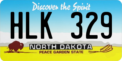 ND license plate HLK329
