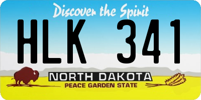 ND license plate HLK341