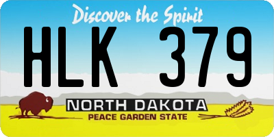 ND license plate HLK379