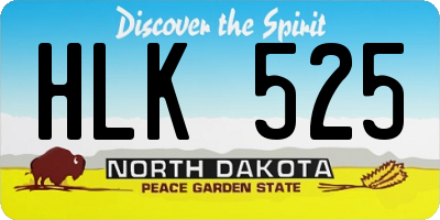 ND license plate HLK525