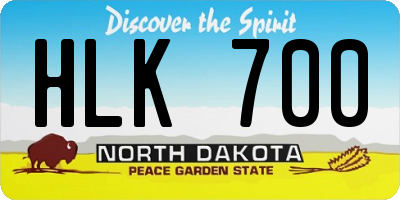 ND license plate HLK700