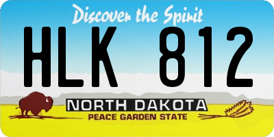 ND license plate HLK812