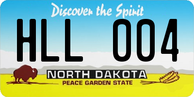 ND license plate HLL004