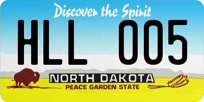 ND license plate HLL005