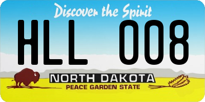 ND license plate HLL008