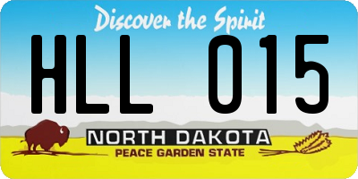 ND license plate HLL015