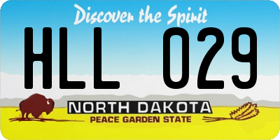 ND license plate HLL029