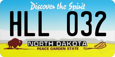 ND license plate HLL032