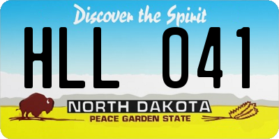 ND license plate HLL041