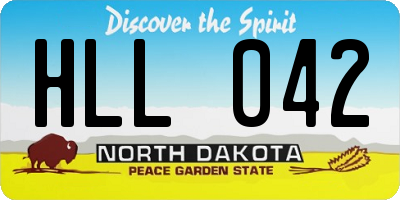 ND license plate HLL042