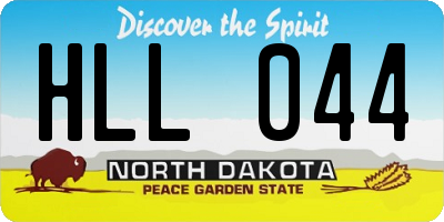 ND license plate HLL044