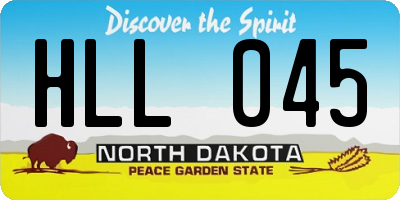 ND license plate HLL045
