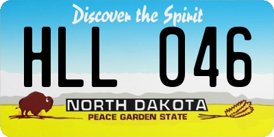 ND license plate HLL046