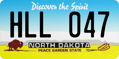 ND license plate HLL047