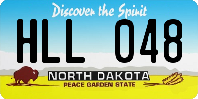 ND license plate HLL048