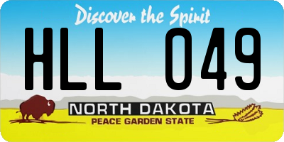 ND license plate HLL049