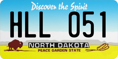 ND license plate HLL051