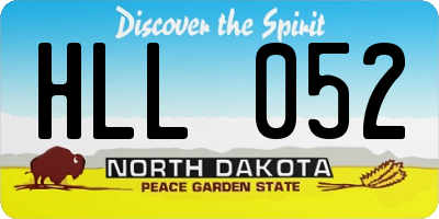 ND license plate HLL052