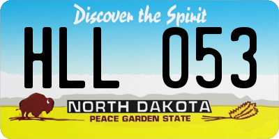 ND license plate HLL053