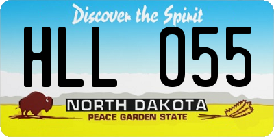 ND license plate HLL055