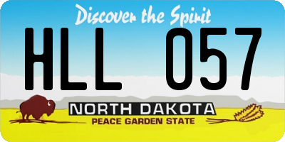 ND license plate HLL057