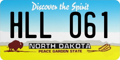 ND license plate HLL061