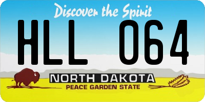 ND license plate HLL064