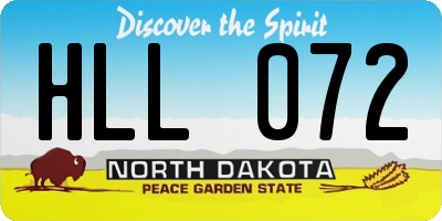 ND license plate HLL072