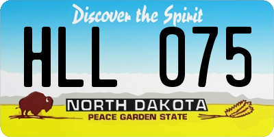 ND license plate HLL075