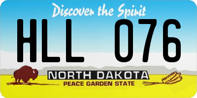 ND license plate HLL076