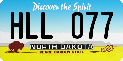 ND license plate HLL077