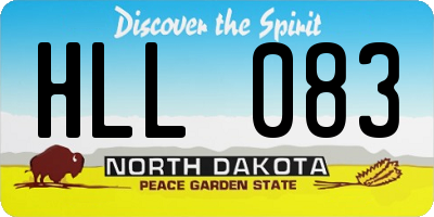 ND license plate HLL083