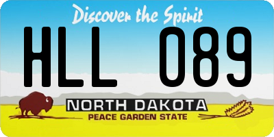 ND license plate HLL089