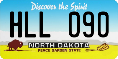 ND license plate HLL090