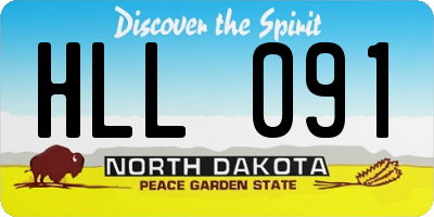 ND license plate HLL091