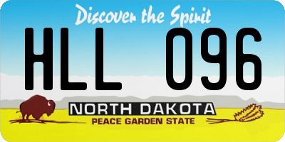 ND license plate HLL096