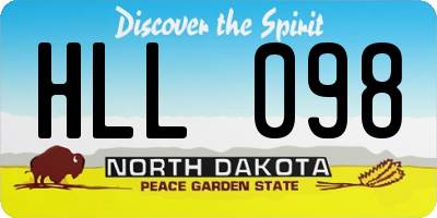 ND license plate HLL098