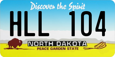 ND license plate HLL104