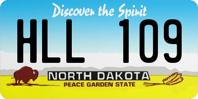 ND license plate HLL109