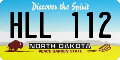 ND license plate HLL112