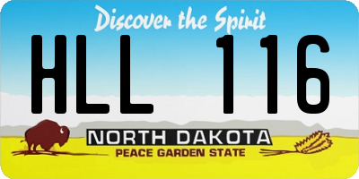 ND license plate HLL116