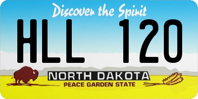 ND license plate HLL120